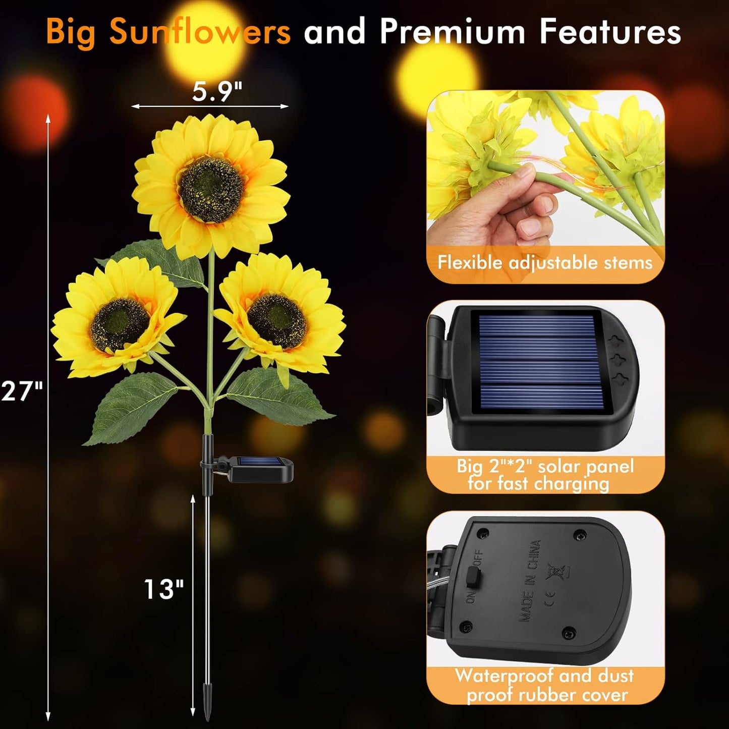 Solar Sunflower Lights™