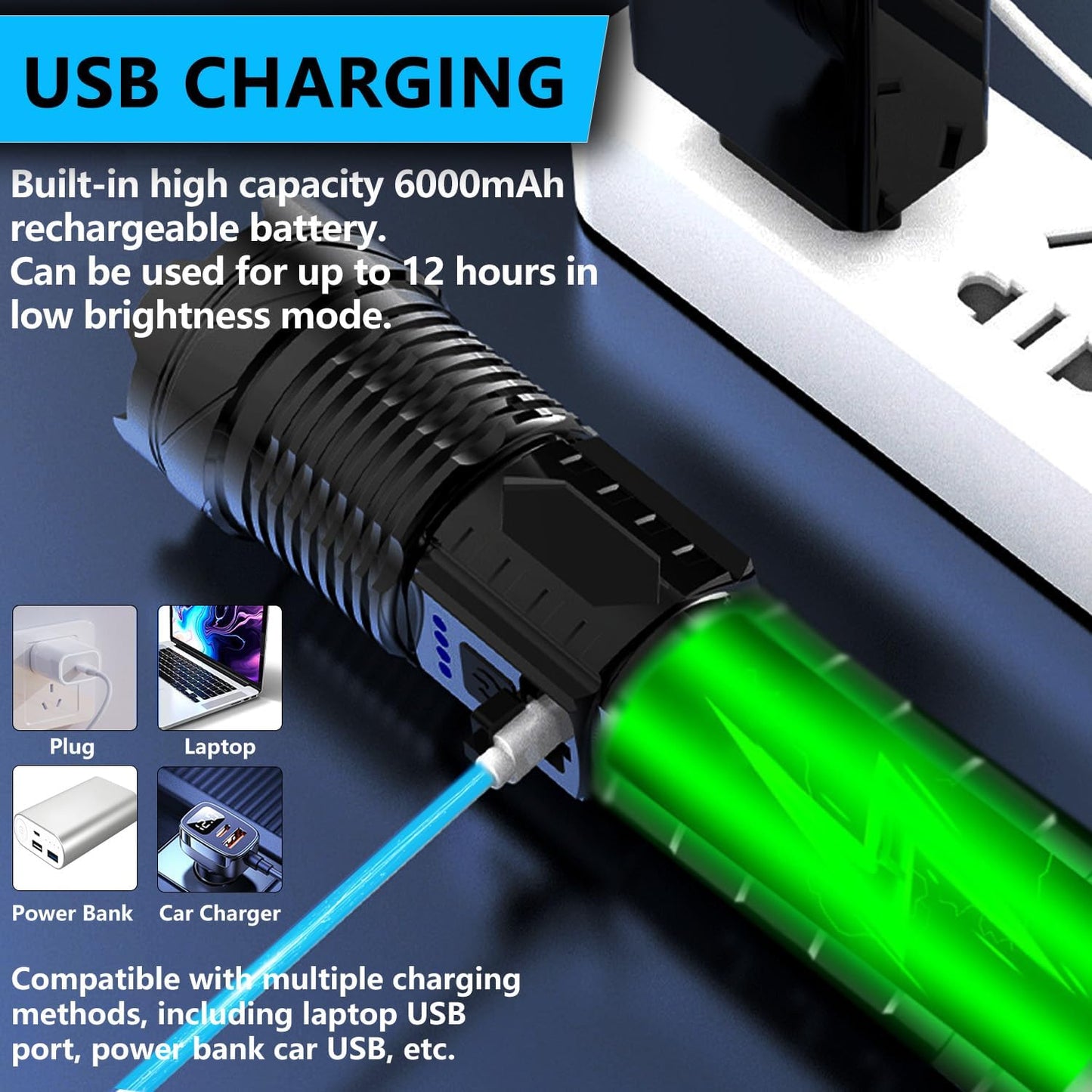 Tactical LED Super Bright Rechargeable Flashlight™